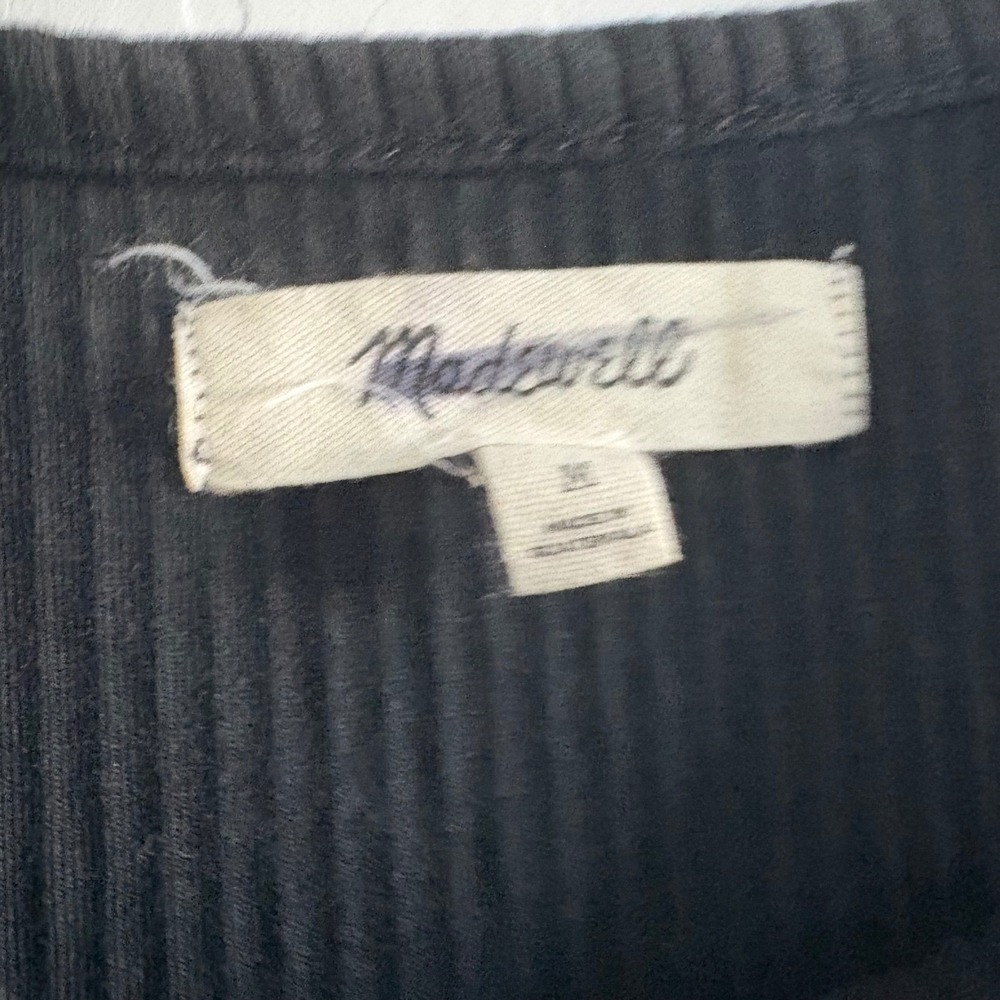 Madewell Ribbed Racerback Tank‎ Top Black Size M Cotton Blend - Picture 7 of 9